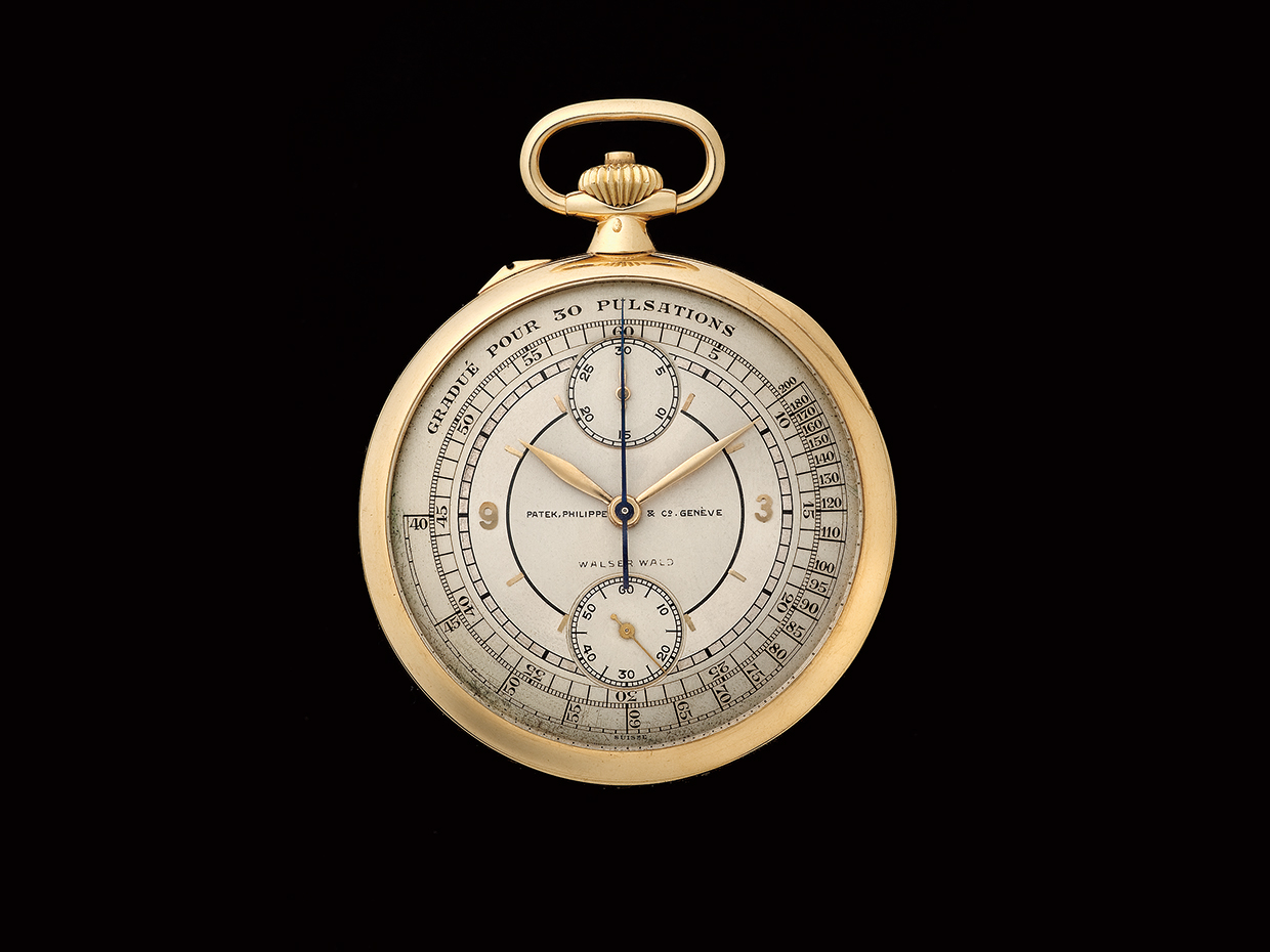 パテック&nbsp;フィリップ&nbsp;ワンプッシュクロノグラフ&nbsp;セクターダイヤル懐中時計
