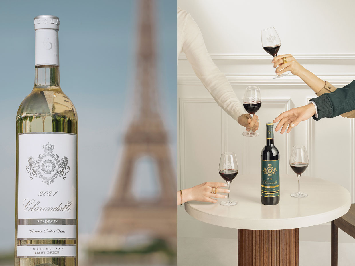 「クラレンドル ボルドー・ブラン」（左）と「クラレンドル ボルドー・ルージュ」（右）が人気