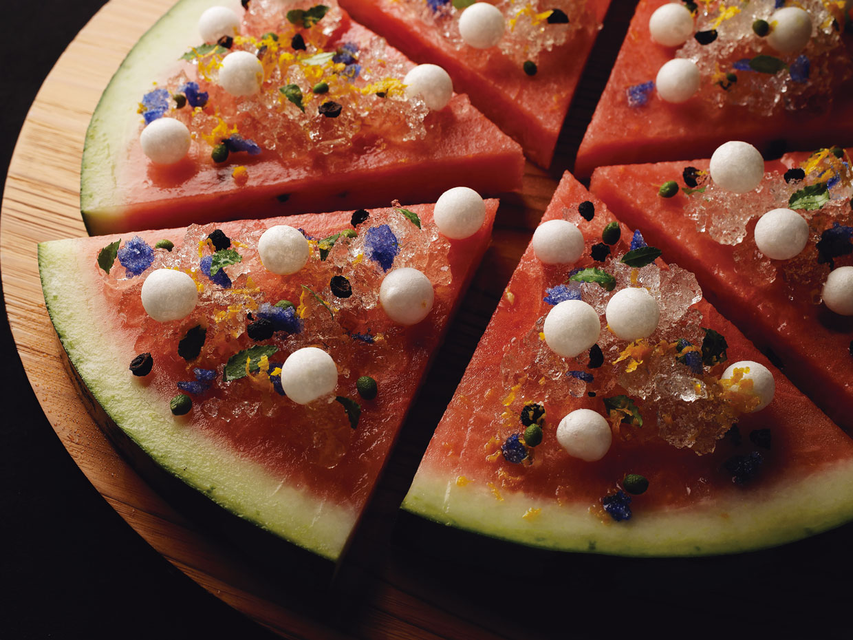 西瓜の料理。龍吟 山本征治氏