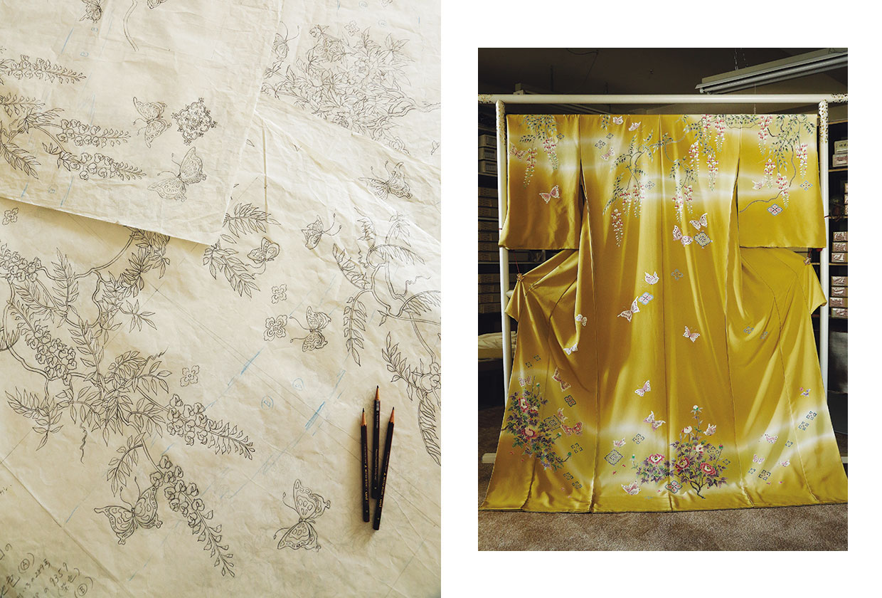 加賀友禅、寺西一紘氏の手による訪問着「華麗」