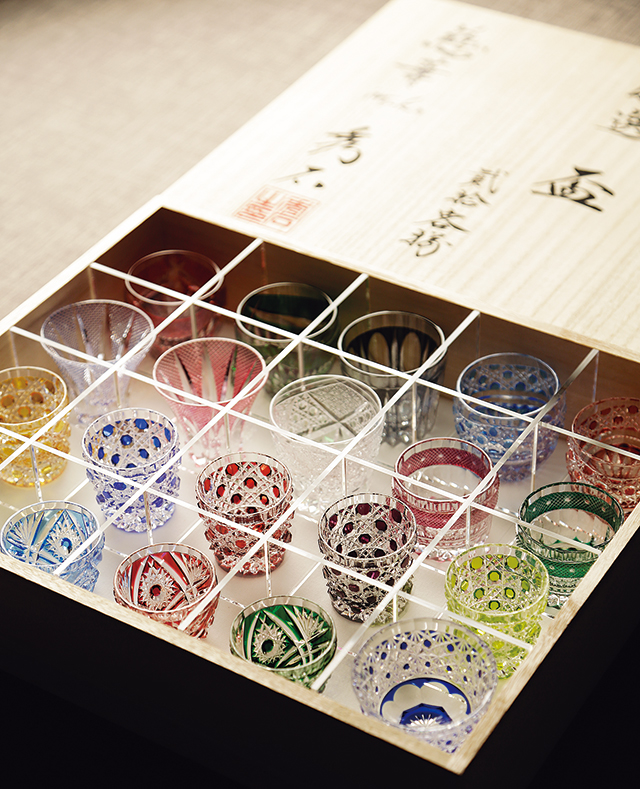 慈華、堀口切子の江戸切子